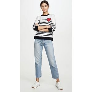 RAILS Perci Heart Sweater In Bretton Heart Stripe
